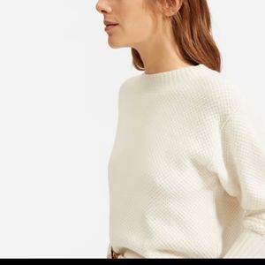 Everlane Cream ReCashmere Stroopwafel Crew Sweater